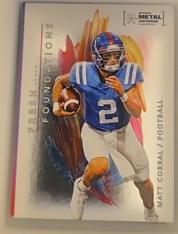 2022 SkyBox Metal Universe Champions #FF36 Matt Corral Fresh Foundations — front