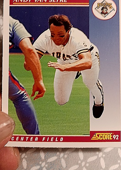 1992 Score #92 Andy Van Slyke — front