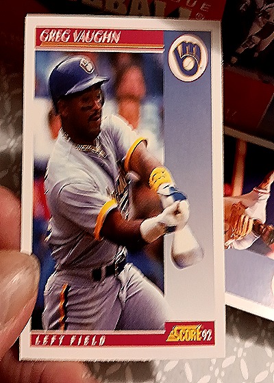 1992 Score #639 Greg Vaughn — front