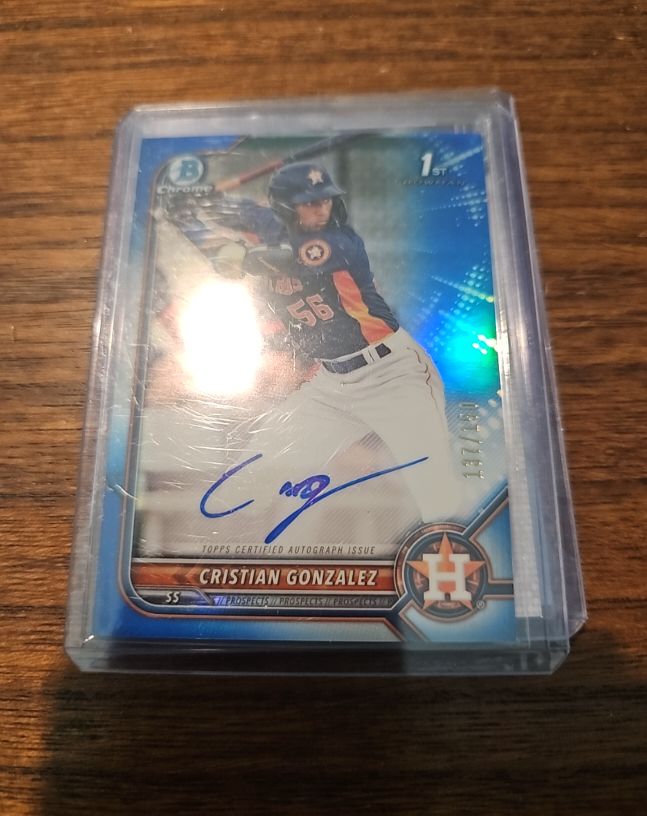 2022 Bowman Chrome Sapphire #BSPA-CG Cristian Gonzalez — front