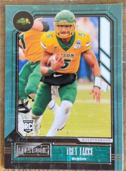 2021 Panini Chronicles Draft Picks Playbook #334 Trey Lance — front
