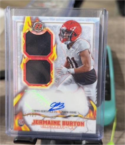 2024 Topps Resurgence Ignite Rookie Patch Auto #IPA-JBU Jermaine Burton — front