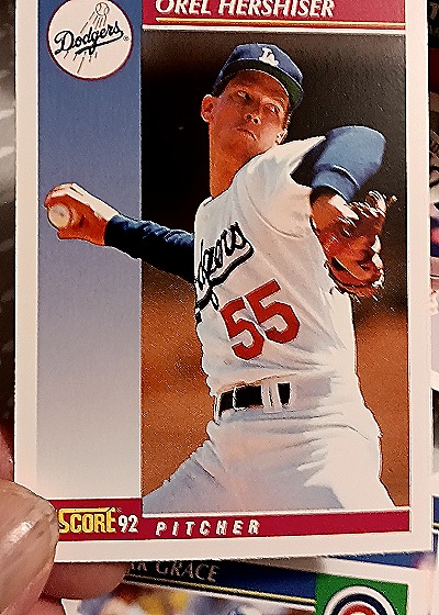 1992 Score #653 Orel Hershiser — front