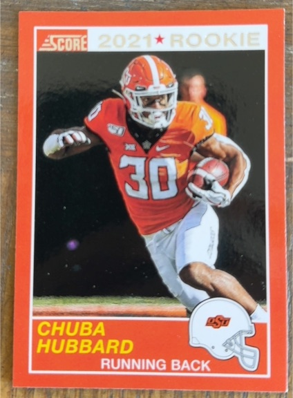 2021 Panini Chronicles Score Draft Picks #72 Chuba Hubbard — front