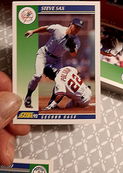 1990 Score Steve Sax — front