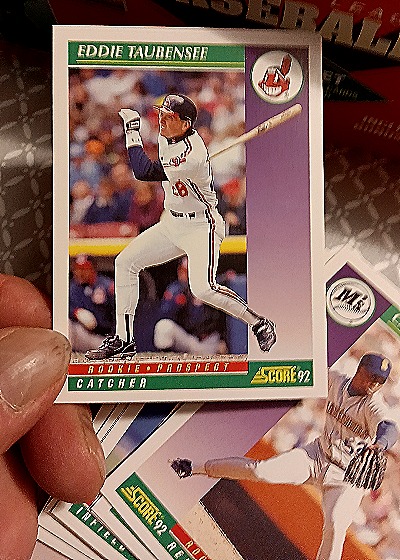 1992 Score #871 Eddie Taubensee — front