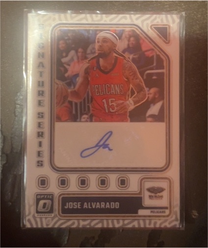2023-24 Panini Donruss Optic #SS-ALV Jose Alvarado Signature Series Auto — front