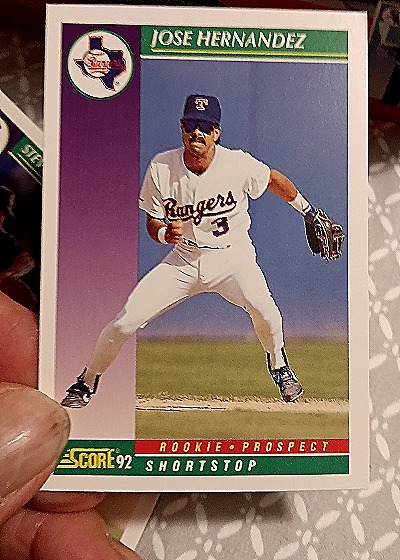 1992 Score #866 Jose Hernandez — front