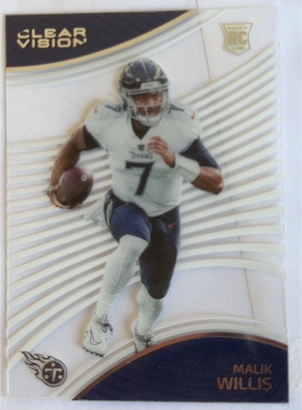 2022 Panini Chronicles Clear Vision Rookies #CVR-9 Malik Willis — front