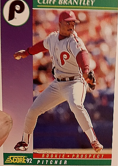 1992 Score #854 Cliff Brantley — front