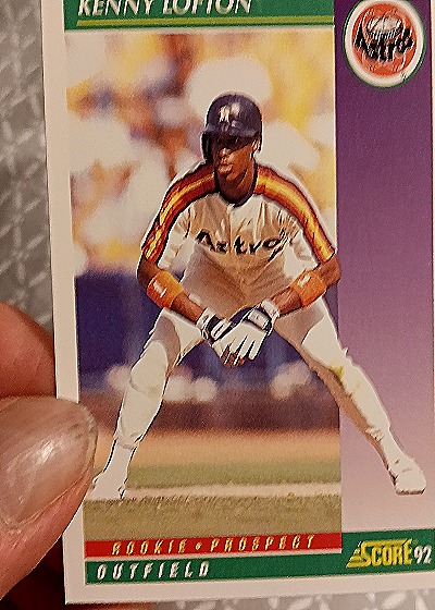 1992 Score #845 Kenny Lofton — front