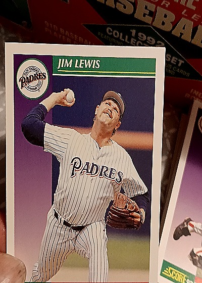 1992 Score #852 Jim Lewis — front