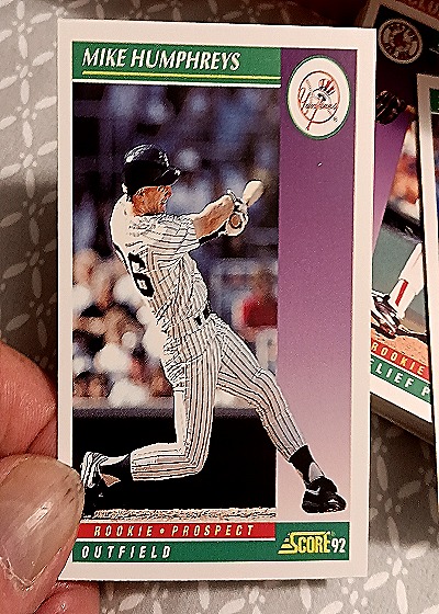 1992 Score #815 Mike Humphreys — front
