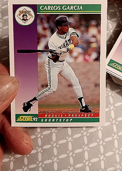 1992 Score #821 Carlos Garcia — front