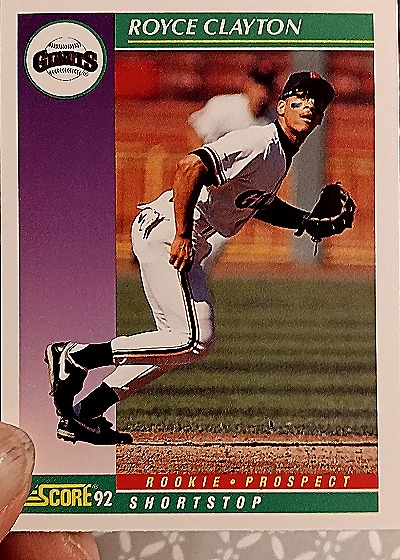 1992 Score #841 Royce Clayton — front