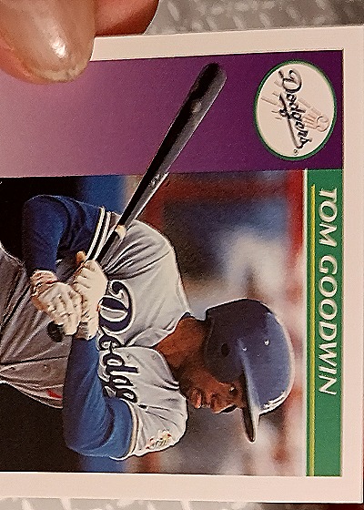 1991 Score #593 Tom Goodwin — front