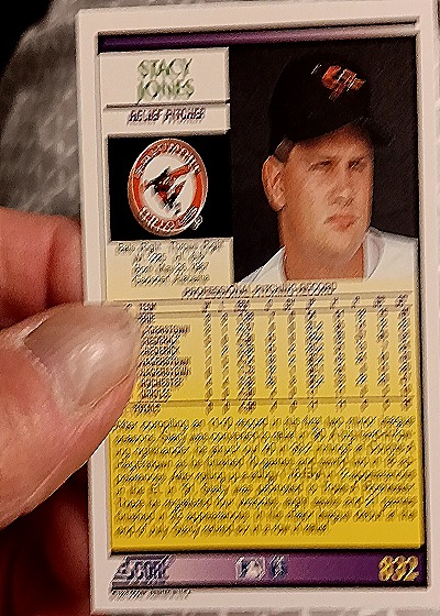 1992 Score #882 Stacy Jones — back