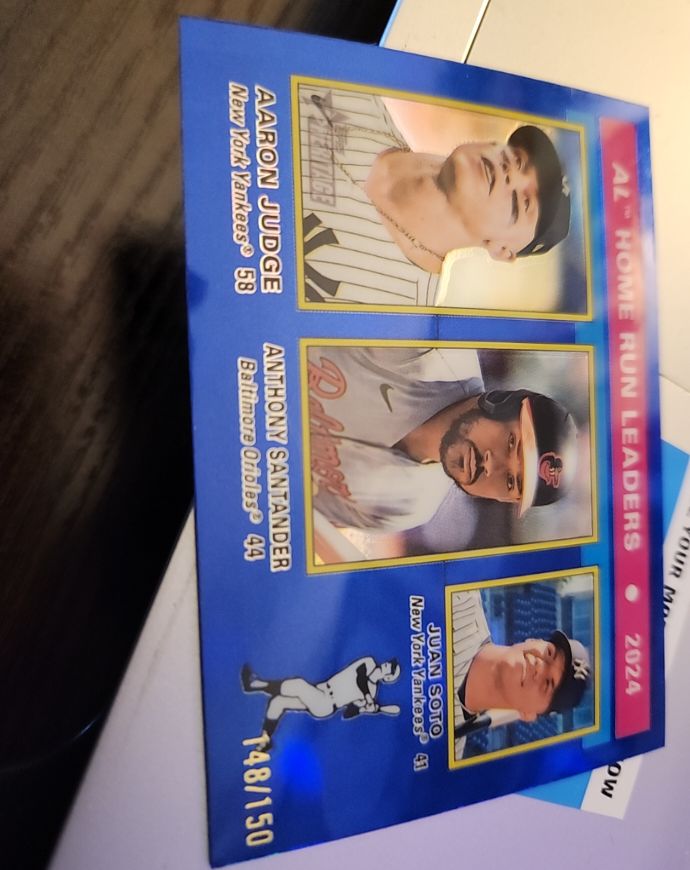 2025 Topps Heritage #194 Aaron Judge / Anthony Santander / Juan Soto — front