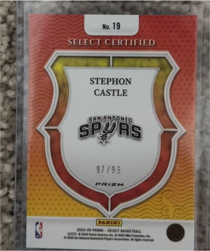2024 Panini Select #19 Stephon Castle — front