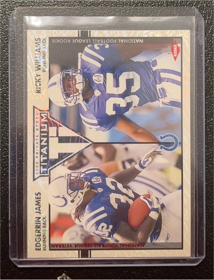 2002 Titanium #7 Ricky Williams / Edgerrin James — front