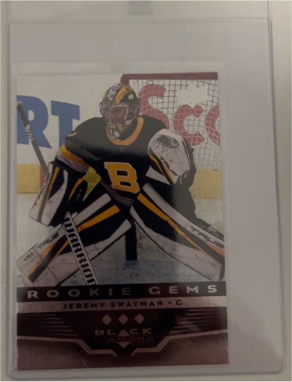 2021-22 Upper Deck Extended Black Diamond Rookie Gems #BD-36 Jeremy Swayman — front