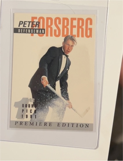 1991 Arena Draft Tuxedo Premiere Edition #4 Peter Forsberg — front