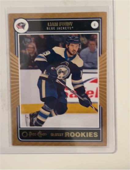 2020-21 Upper Deck O-Pee-Chee Glossy Rookies #R-4 Liam Foudy — front