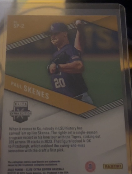 2023 Panini Elite Extra Edition Spellbound #SP-2 Paul Skenes — front