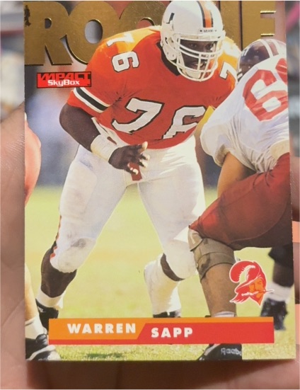 1995 SkyBox Impact #179 Warren Sapp — front