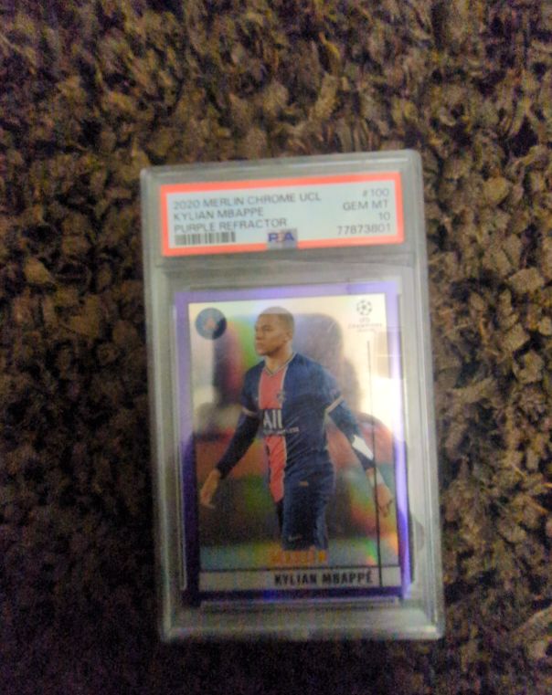 2020 Topps Merlin Chrome UCL #100 Kylian Mbappe — front