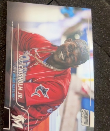 2022 Topps Stadium Club Chrome #266 Jazz Chisholm Jr. — front