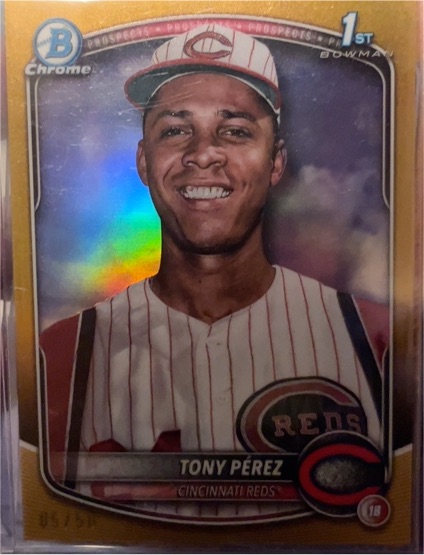 2025 Bowman Chrome #BCP-254 Tony Pérez — front