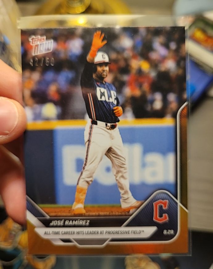 2025 Topps Now #629 José Ramírez — front