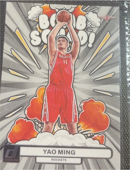 2023-24 Donruss #18 Yao Ming Bomb Squad Houston Rockets — front