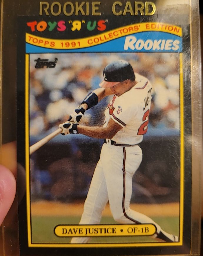 1991 Topps Toys "R" Us Rookies #14 Dave Justice — front