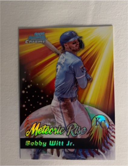2025 Bowman Chrome #MR-11 Bobby Witt Jr. Meteoric Rise — front