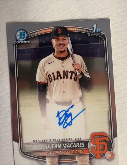 2025 Bowman Chrome #CPA-DM Djean Macares — front