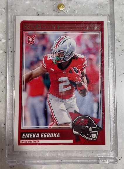 2025 Panini Score #2 Emeka Egbuka Rookie Card — front
