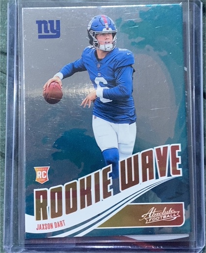 2025 Panini Absolute #RW-JDT Jaxson Dart Rookie Wave — front