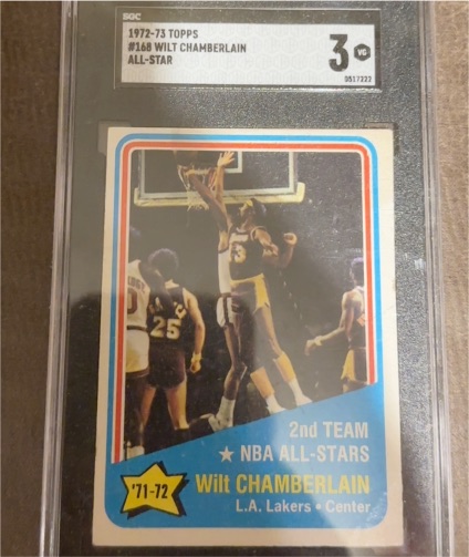1972-73 Topps #168 Wilt Chamberlain All-Star — front