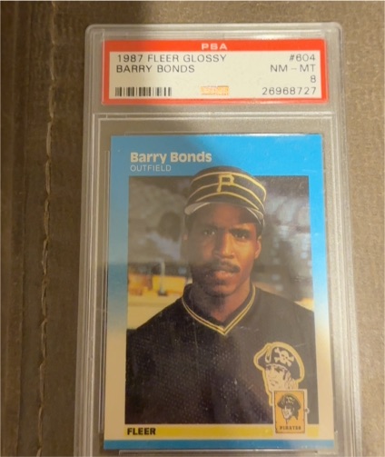 1987 Fleer Glossy #604 Barry Bonds — front