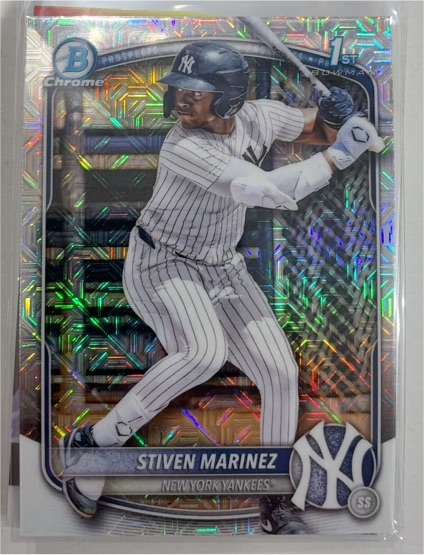 2025 Bowman Chrome #BCP-189 Stiven Marinez — front