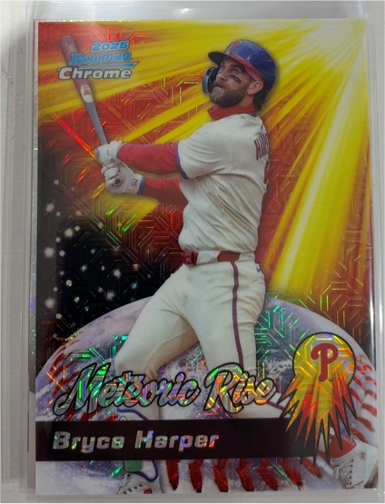 2025 Bowman Chrome #MR-14 Bryce Harper Meteoric Rise — front