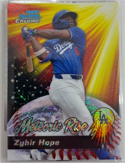 2025 Bowman Chrome #MR-19 Zyhir Hope Meteoric Rise Mojo Refractor — front