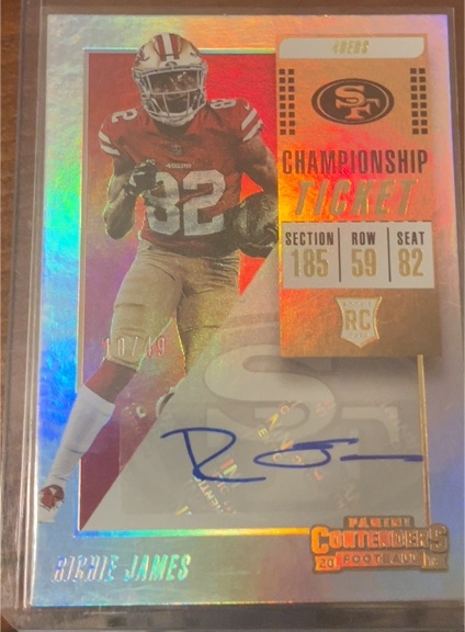 2018 Panini Contenders Championship Ticket #243 Richie James — front