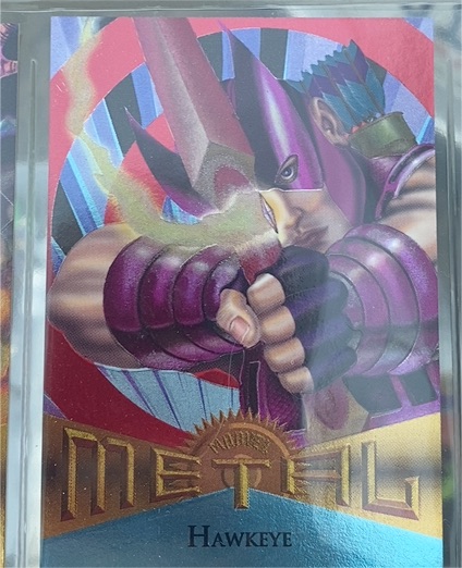 1995 Fleer Marvel Metal #22 Hawkeye — front