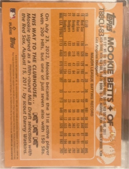 1988 Topps #83 Mookie Betts — front