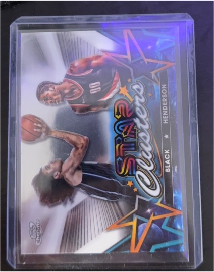 2023-24 Topps Chrome Cosmic Star Clusters #SC-15 Anthony Black / Scoot Henderson — front