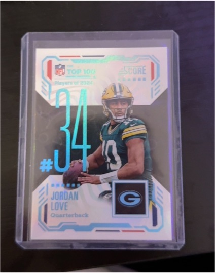 2025 Panini Score Top 100 #34 Jordan Love — front