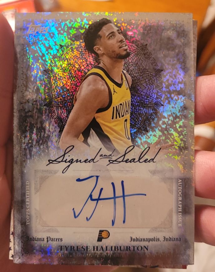 2025-26 Topps Signed and Sealed #BSI-TH Tyrese Halliburton — front